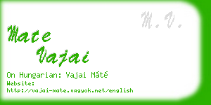 mate vajai business card