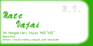 mate vajai business card